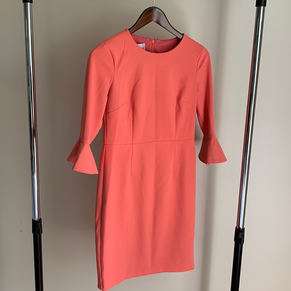 Donna Morgan (size 4) coral 3/4 sleeve dress
